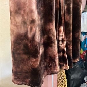 Kantha Bae Brown Tie Dye Velvet Bell Bottoms